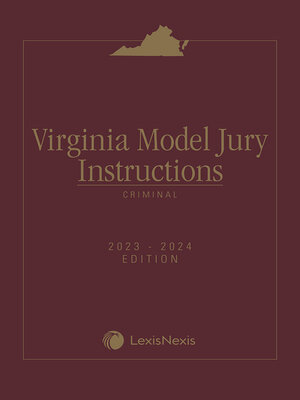 cover image of Virginia Model Jury Instructions - Criminal Volume 1